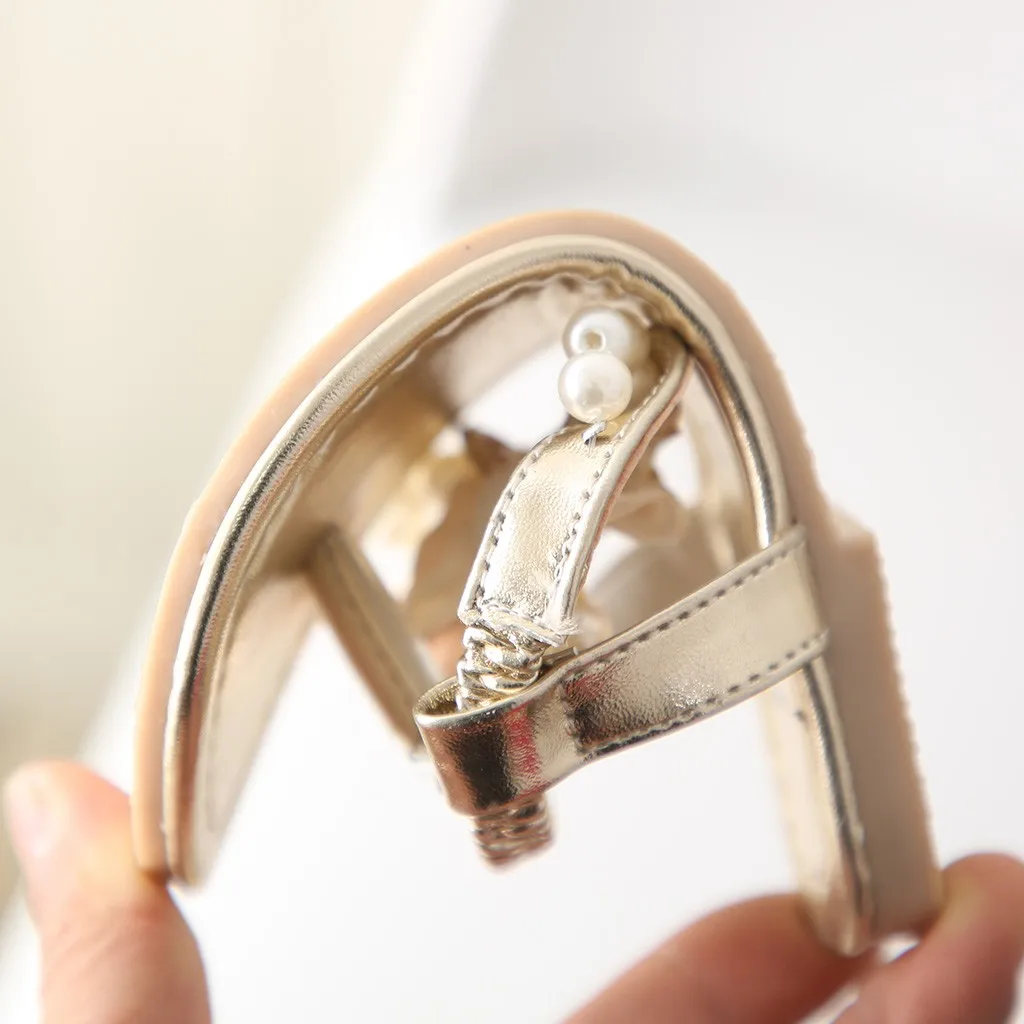 Summer Toddler Infant Kids Baby Girls Bowknot Pearl Princess Thong Sandals Shoes