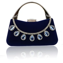 Синяя китайская женская Свадебная вечерняя сумка, клатч, сумочка Mujer Bolso стильные вечерние сумочки для невесты, сумочка для макияжа F988-1A