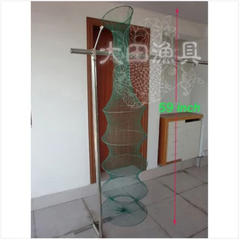 

Length 59 " Folding Crab Fish Fishing Minnow Trap Cast Net Conservation NEW