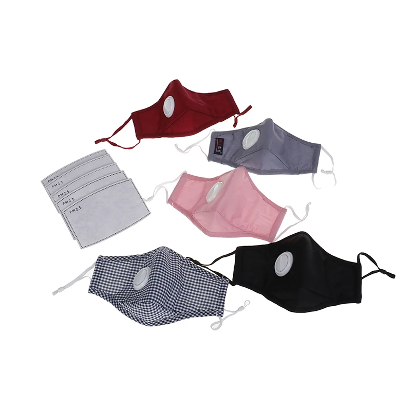 

Washable Anti Pollution Mask With PM2.5 Filter Dust Respirator Reusable Masks Anti Haze Cotton Mouth Muffle For Cycling Mask