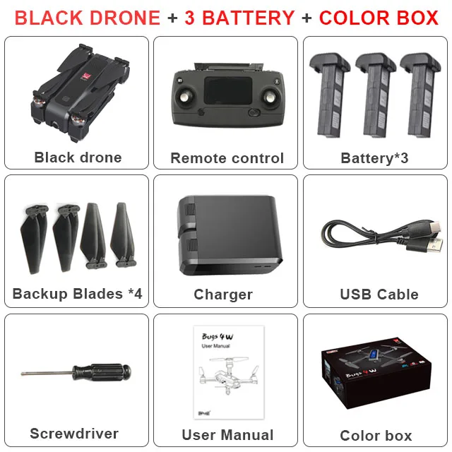 MJX Bugs 4W B4W gps бесщеточный складной Радиоуправляемый Дрон 5G Wifi FPV с камерой 2K анти-встряхивание оптического потока RC Квадрокоптер VS F11 - Цвет: 3Battery