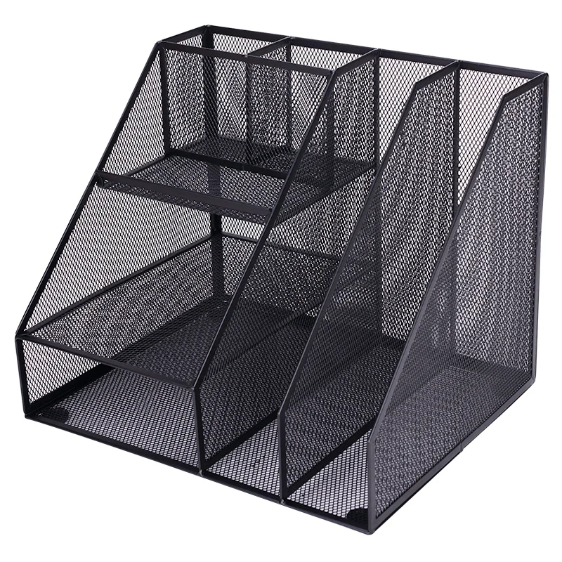 Deli Metal File Tray Desktop Data Storage Frame Organizer Grid Multi