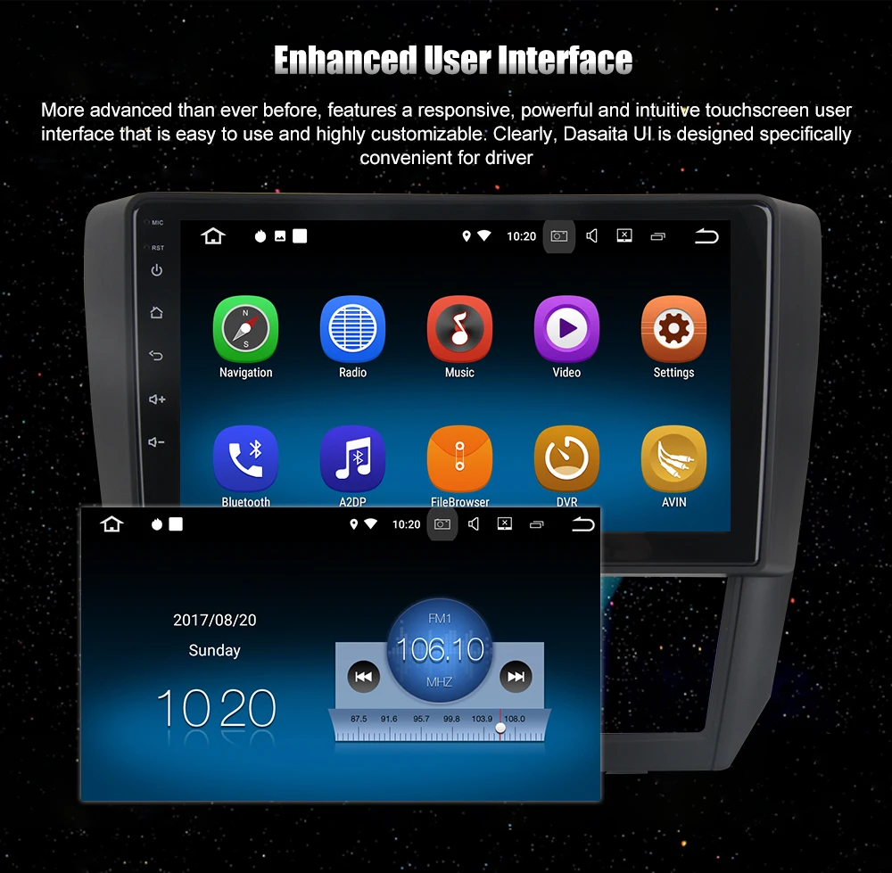 Top Dasaita Android 8.1 Car DVD GPS for Subaru Forester Multimedia 2008 2009 2010 2011 2012 with 9" IPS Touch Screen Auto Stereo LET 10