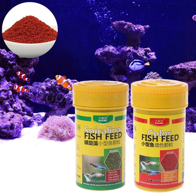 SpirulinaFoodTropicalFishNutritionForAquariumFishTankColor