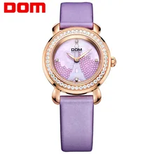 Relogio Feminino Quartz Watch Fashion Watch Women Luxury DOM Brand Leather Strap Watches Ladies Wristwatch Relojes Mujer 2017