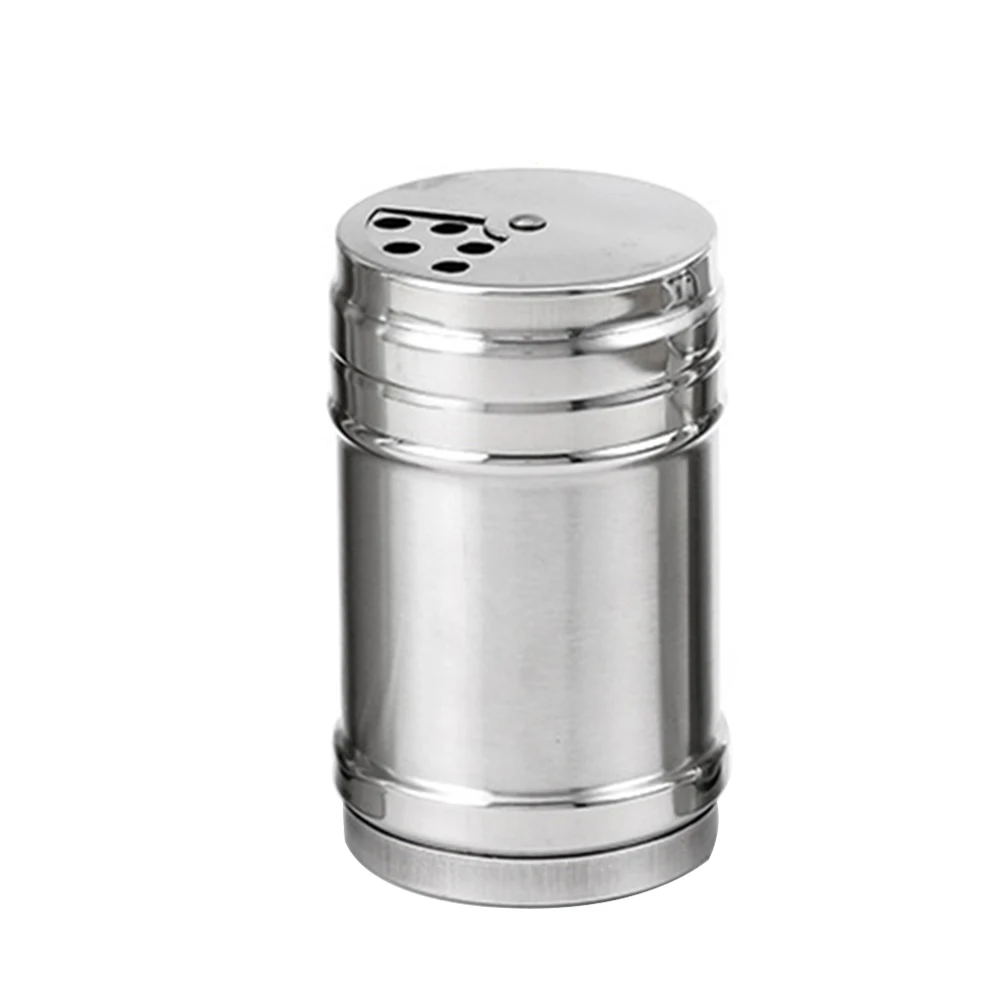 

Pepper Shaker Sugar Seasoning Bottle Stainless Steel Salt Multihole Spice With Rotating Cover Kitchen Tool Removable Lid