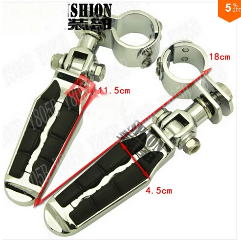 Chrome Footrest Foot Pegs For Honda Yamaha Suzuki Kawasaki Street Bobber Custom Chopper Cruisers Bike | Автомобили и мотоциклы