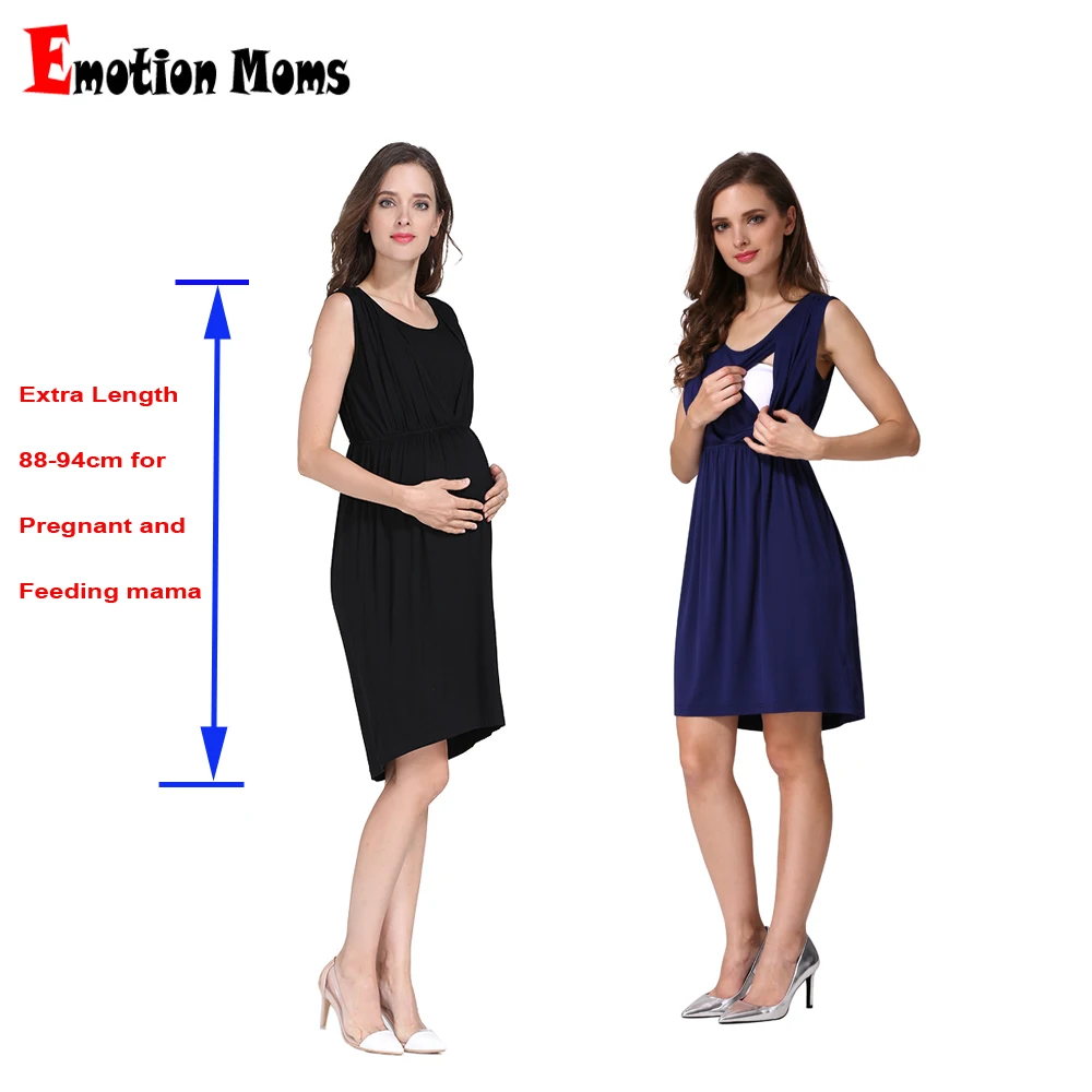 

Emotion Moms Summer Pregnant Women Maternity Clothes Breastfeeding Dress Nursing Lactation Wear Cool Fabric Wholesale 2pcs/lot