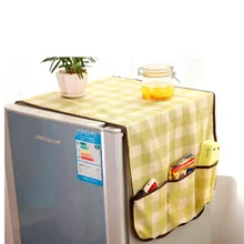Использование хлопчатобумажной ткани покрытие полотенца одна дверь на дверь холодильника холодильник полотенце ткань пылезащитный чехол