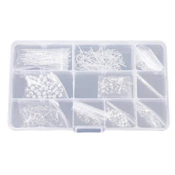 

2 Boxes Jewelry Making Starter Kit Earring Bracelet Necklace Findings Silver