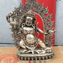 Xd 001808 тибетский бронзовый покрытием серебра Ekajata-raksah Будда Бронзовая статуя будды 30 см