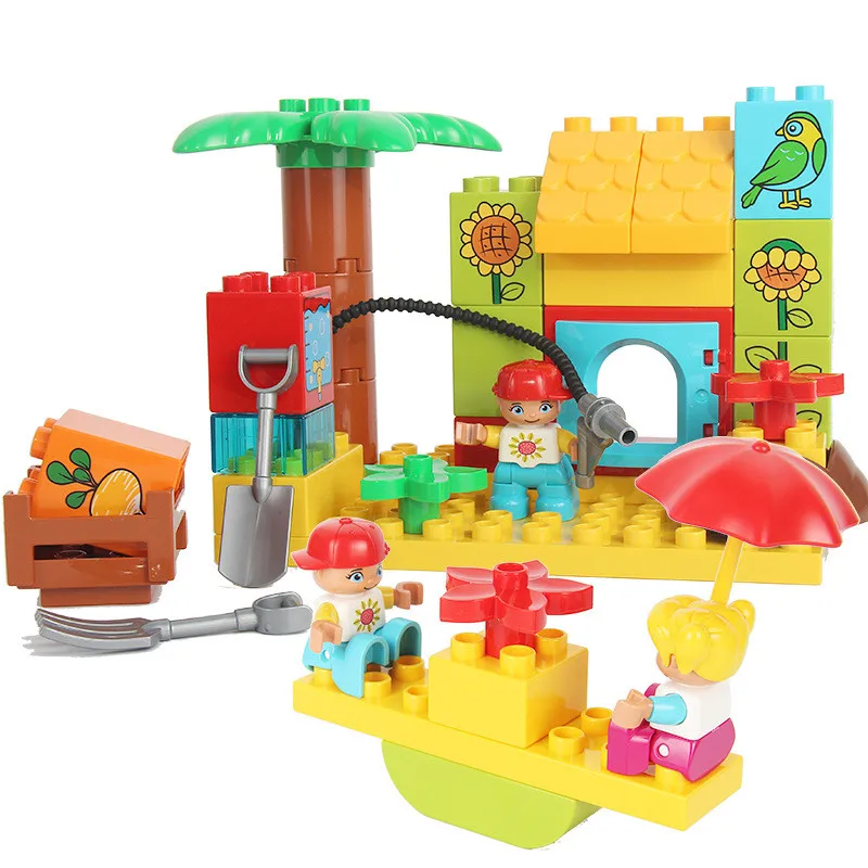 

Legoingly Duploe Happy Farm 48pcs Hobbies Enlightened Building Blocks Sets Big Size Diy Compatible With Bricks Toys For Children