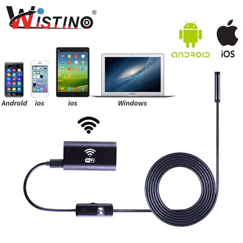 8mm Wifi Endoscope Soft Cable Mini Smartphone Camera Android HD 720P Surveillance Tube Pipe Iphone Endoscope Ip67 Inspection