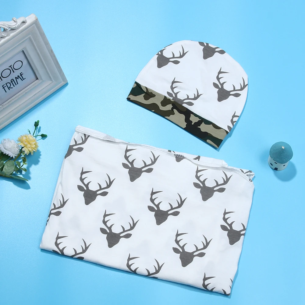 

Newborn Soft Envelope Infant Baby Warm Cotton Deer Swaddle Blanket with Hood Boy Cotton Baby Bath Towel Baby Sleeping Bag