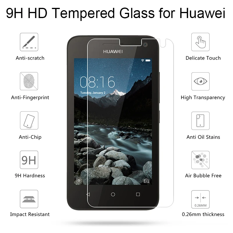

Protective Glass for Y3 ii Y5 ii Tempered Glass for Huawei Y6 Pro 2017 Screen Protector Film for Huawei Y6 ii Compact Y7 Prime