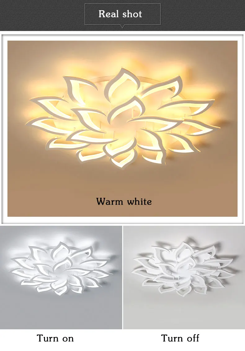 Plafondlamp Moderna Conduziu a Luz de Teto para Sala de Estar Quarto Sala de Jantar Luminares Fxiture Teto Lâmpada Lustre de Acrílico Branco 17 sala estar quarto sala de jantar luminares