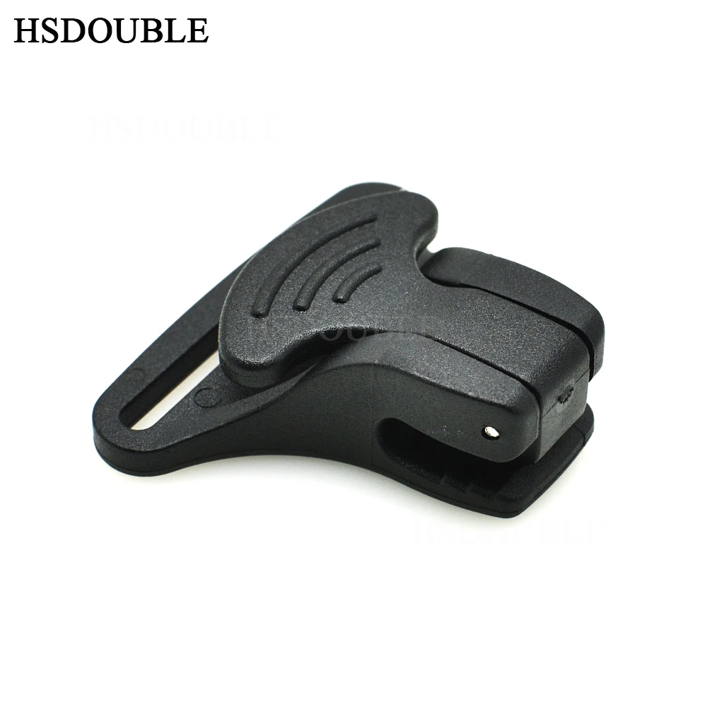HSDOUBLE 40mm Webbing Black Plastic Snap Hook Clip For Bag