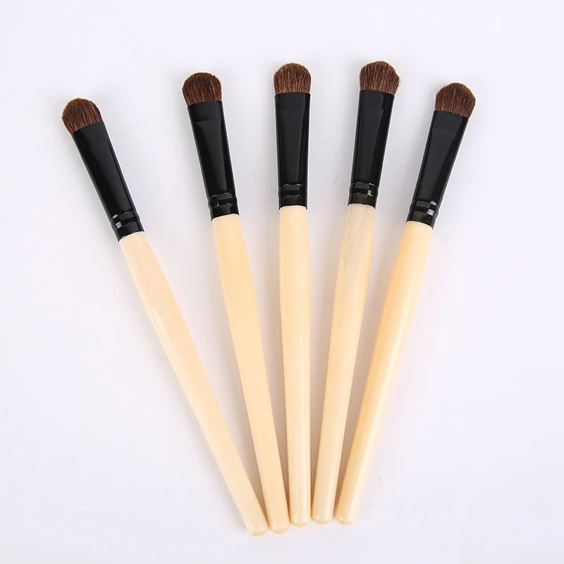 Punho de Madeira Pincéis de Maquiagem Mecolor Pônei Cavalo Cabelo Sombra Olho Beleza Cosméticos Escova Ferramentas Kit 2 Mecolor pônei cavalo cabelo punho de madeira