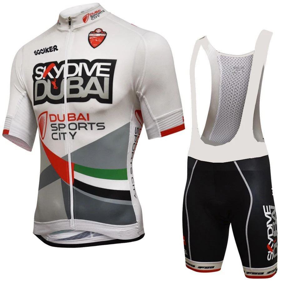 

SGCIKER Pro team Skydive DUBAI cycling jersey sets summer Bicycle maillot breathable MTB Short sleeve bike cloth Ropa Ciclismo