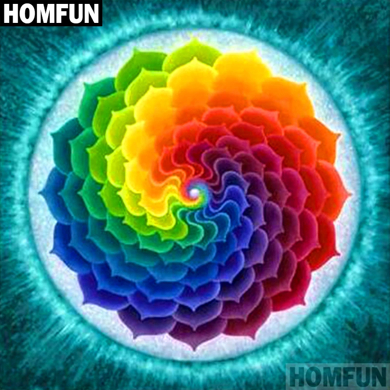 

HOMFUN Full Square/Round Drill 5D DIY Diamond Painting "Religion mandala" 3D Embroidery Cross Stitch 5D Home Decor A01830