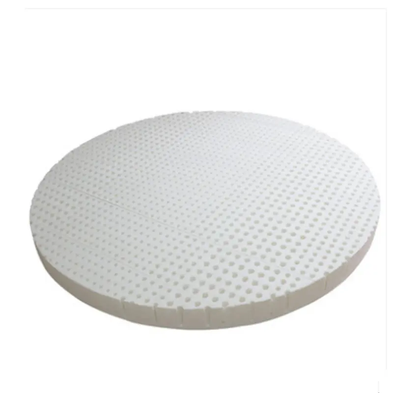 5CM Thickness 100 Natural Latex Round Mattress Pad with Quit Modal