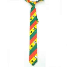Новая одежда для маленькой девочки 2 дюйма широкий пояс мода Камерун флаг футбол дизайн Галстуки Полиэстер Тканый класический Для мужчин's галстук для вечеринок Gravata