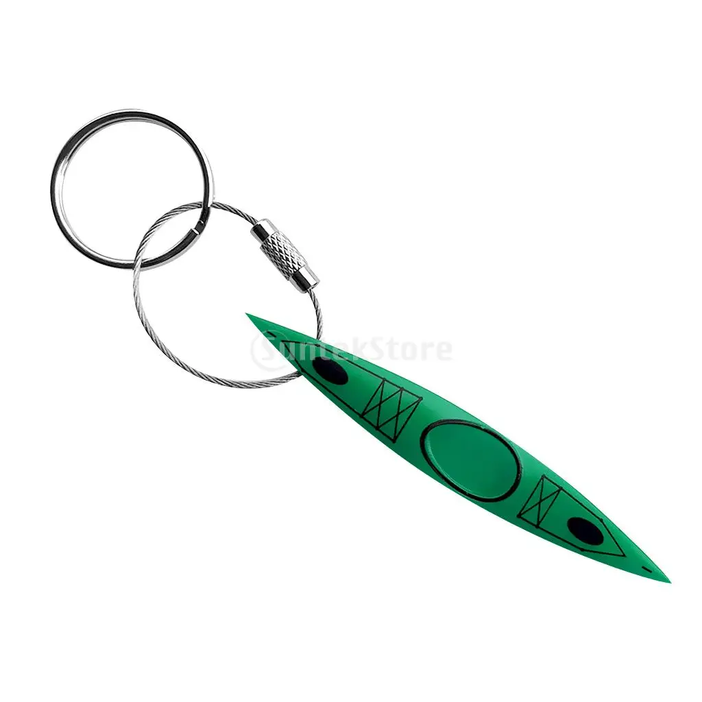 Creative Kayak Keychain Keyring Key Fob Key Holder for Outdoor Hiking Sports Travel Kayaking Fishing - Various Colors & Shapes