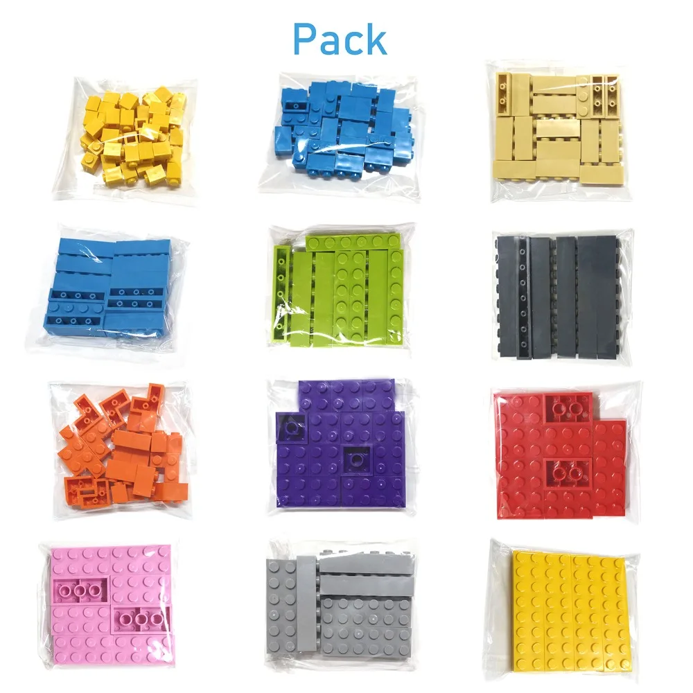 50PCS Thick 1x4 DIY Building Blocks Figures Bricks Dots Educational Creative Size Compatible With Brand Toys for Children 3010