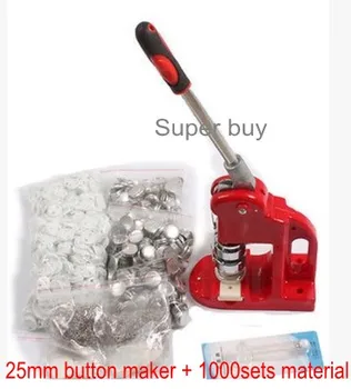 

Button maker Badge maker Button making machine + 25mm molds +1000pcs meterial + plastic circle cutter combo