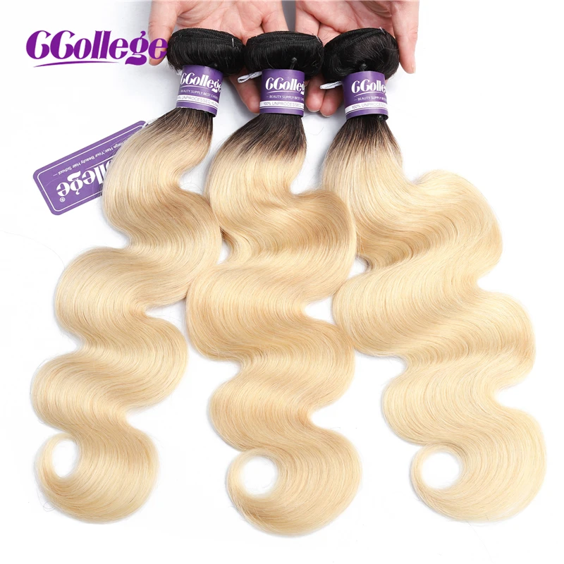 Ombre Hair 3 Bundles and Closure 2 Tone Dark Roots 1B/613 Ombre Blonde Brazilian Body Wave Remy Human Hair Bundles with Closure Ombre Hair 3 Bundles and Closure 2 Tone Dark Roots 1B/613 Ombre Blonde Brazilian Body Wave Remy Human Hair Bundles with Closure