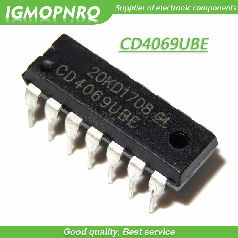 10 шт./лот новый оригинальный шестигранный инвертор CD4069 CD4069UBE DIP-14 | Электронные