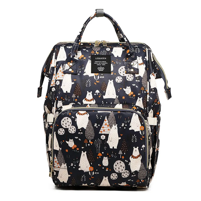 

Lequeen Diaper Bag Backpack Upgrade Multi-Function Mummy Bag Large Capacity Backpack For Mom