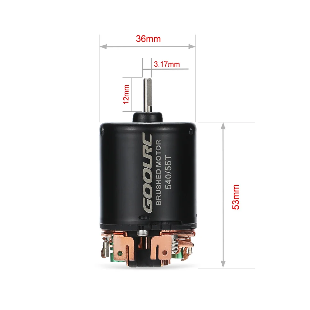 GoolRC RC автомобили мотор 540 55T матовый мотор с 60A ESC комбо RC Запчасти для 1:10 Axial SCX10 RC4WD D90 RC Гусеничный альпинистский автомобиль