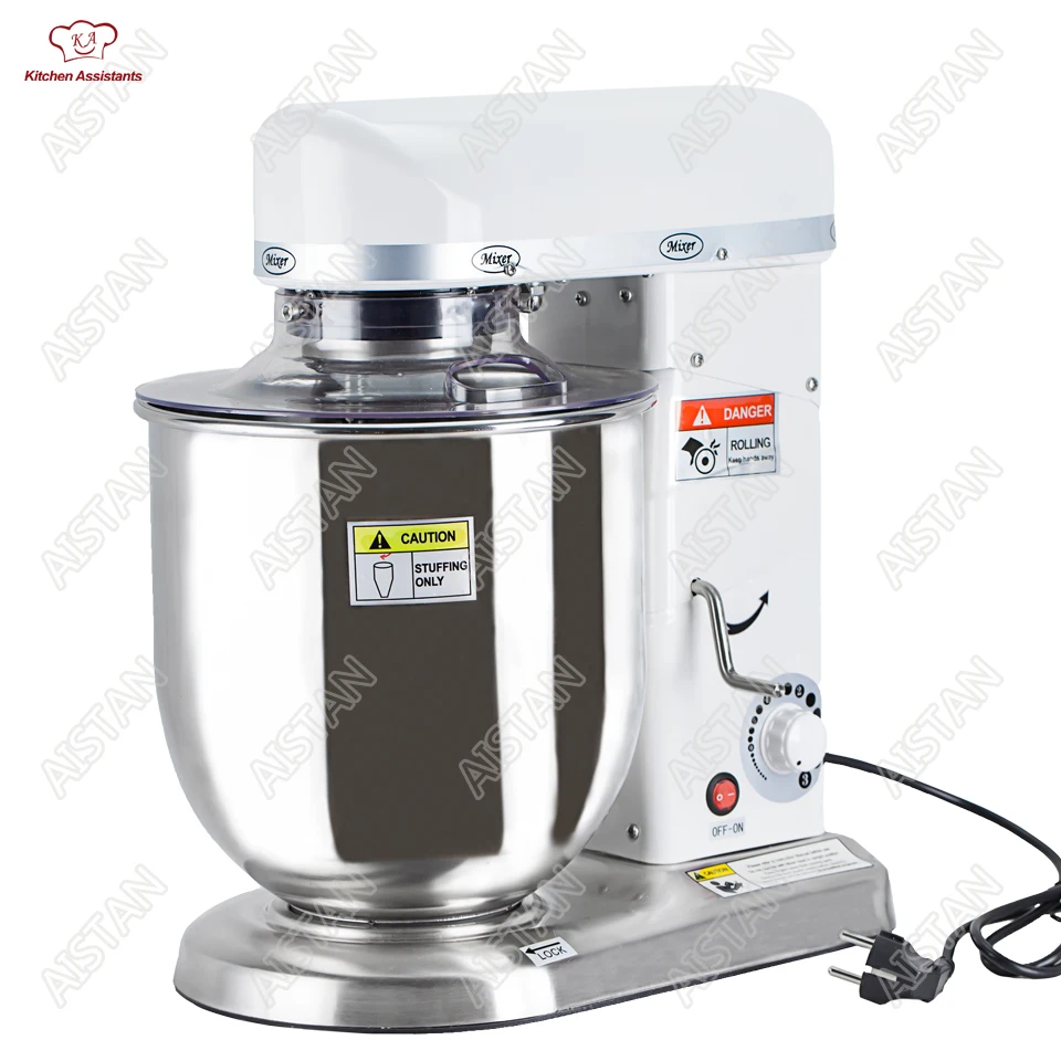 

Electric planetary food mixer machine blender spiral bread dough mixer egg beater with dough hook removable bowl