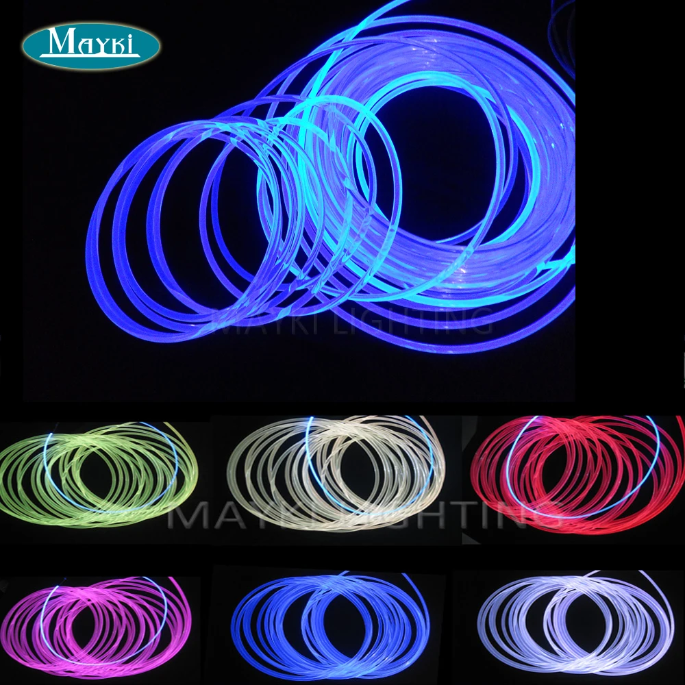 Maykit Mitsubishi 12mm Dia. Solid Side Glow Optic Fiber Cable 80w LED