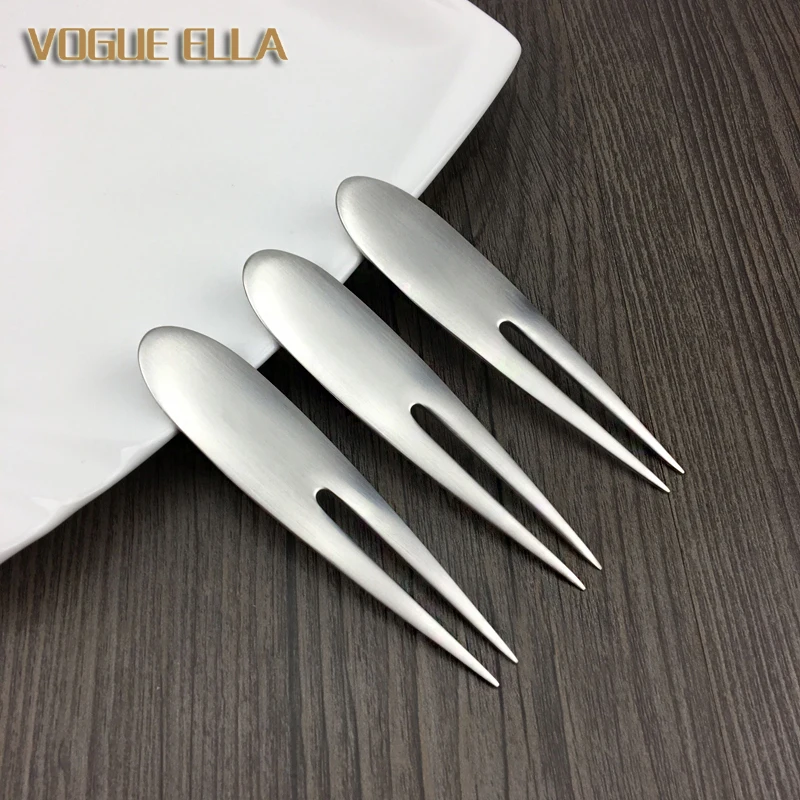 

2 Pcs Cute Fruit Fork Salad Fork Dessert Fork Set Stainless Steel Forks Eco-friendly Cutlery Silvery Portable Tableware Kids