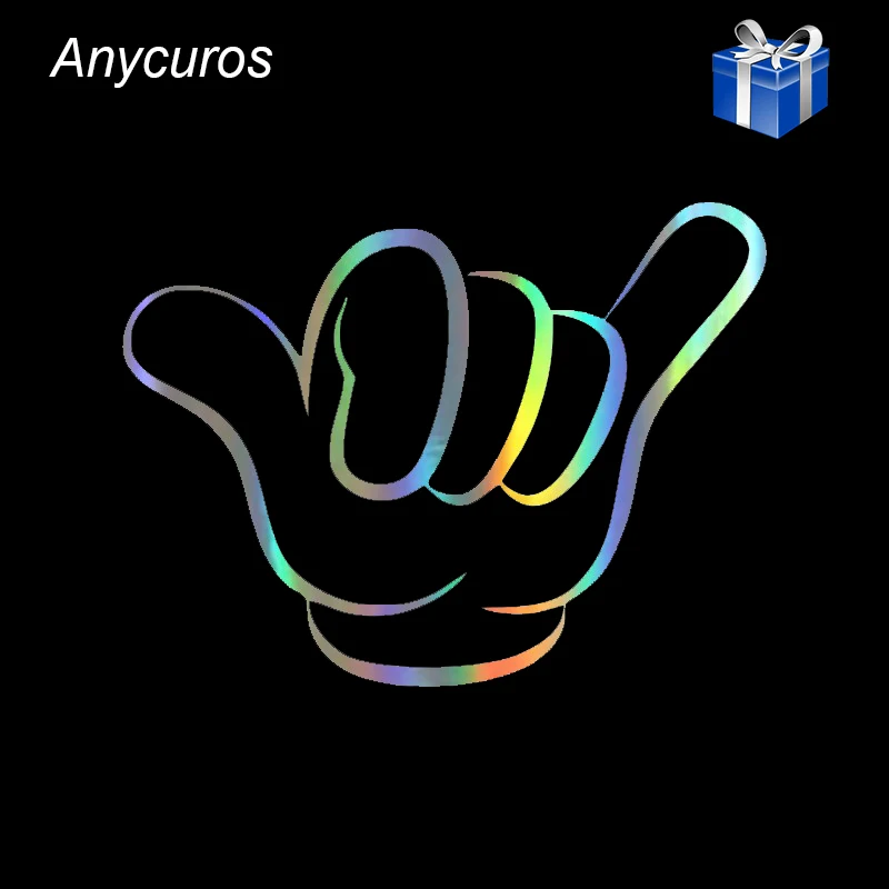 Anycuros Hang Loose Shaka ручная забавная наклейка для автомобиля виниловые наклейки