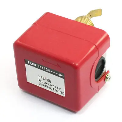 

SPDT G3/4 Port 1-100C Liquid Water Flow Sensor Control Switch Flowmeter 15A 250V HFS-20