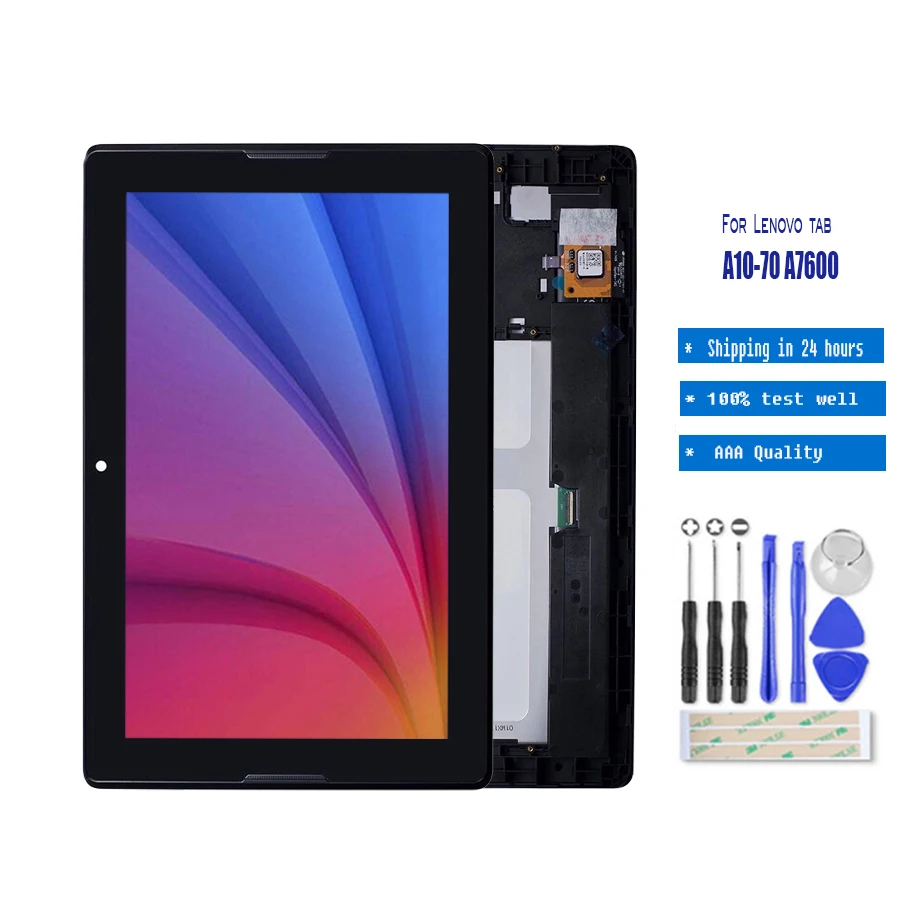 

10.1 inch Replacement New LCD Display + Touch Screen with Frame Assembly For Lenovo Tab A10-70 A7600 A7600-F A7600-H