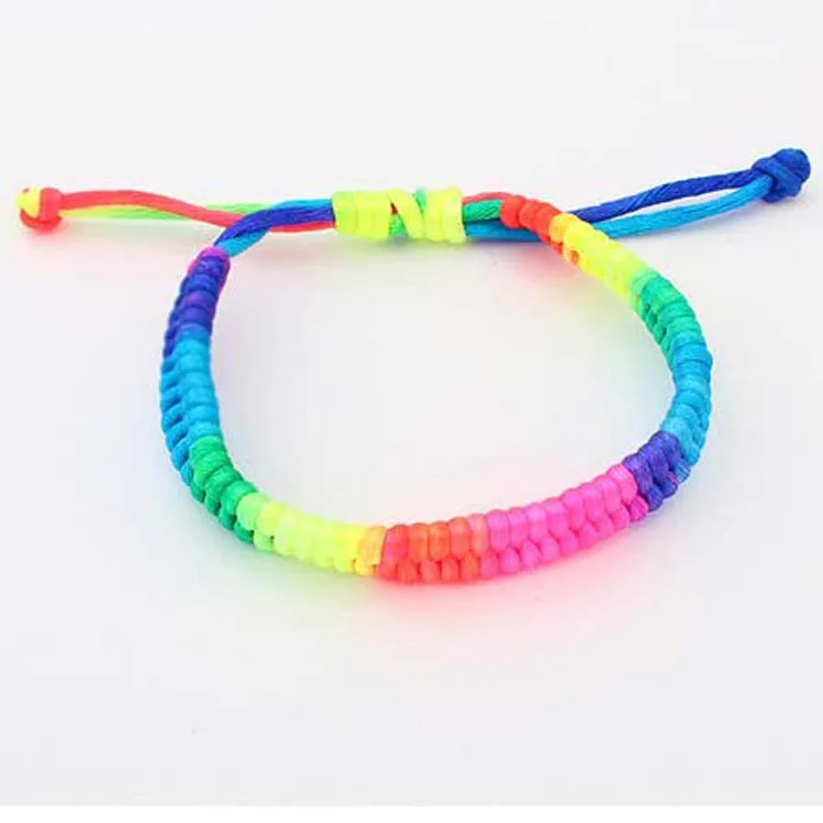 Us 35 0 Set Of 100 Rainbow Friendship Bracelets Braided Bracelet Bright Colorful Woven For Women Hippie In Strand Us 35 0 Set Of 100 Rainbow Friendship Bracelets Braided Bracelet Bright Colorful Woven For Women Hippie In Strand