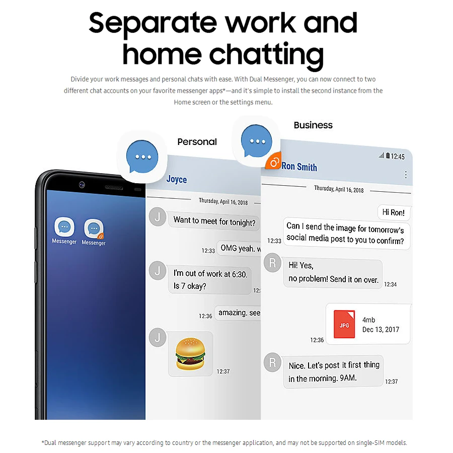 Samsung Galaxy J8 мобильный телефон с 6 дюймовым дисплеем восьмиядерным процессором ОЗУ 4