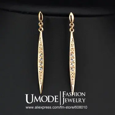 UMODE Новинка 2014 модные винтажные серьги с покрытием из розового золота 18к женские