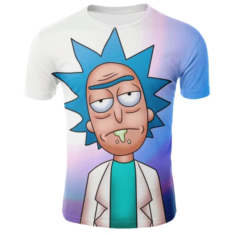 

2019 summer fashion t-shirt with cartoon characters Rick and Morty T-shirt 3d print for for men t-shirt hip hop t-shirts