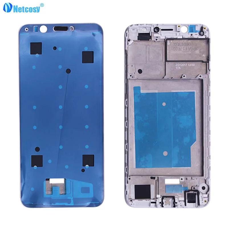Netcosy ЖК передняя рамка средняя рамка запасные части для huawei Honor 7A 7C 7X Play ЖК-Корпус чехол Аксессуары для телефона - Цвет: 7C 5.99inch White