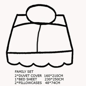 

Svetanya Family Set Bedlinen Cotton (Sheet Pillowcases 2pc Blanket Cover) Bedding Sets