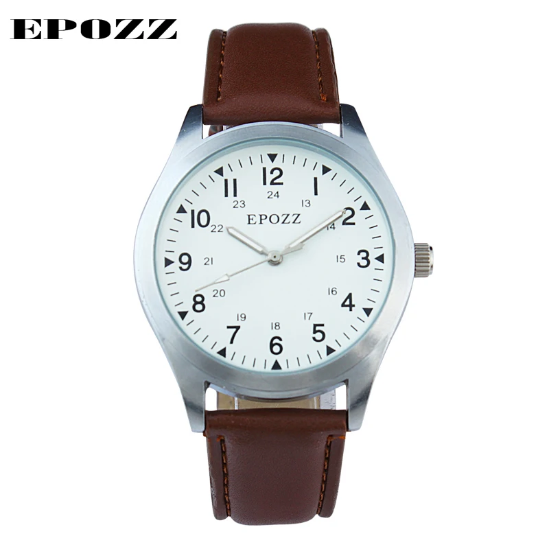 

2016 Fashion Men Quartz Watch Student Analog Display PU Leather Stainless Steel Strap 3 ATM Water Resistant Erkek Saatleri Epozz