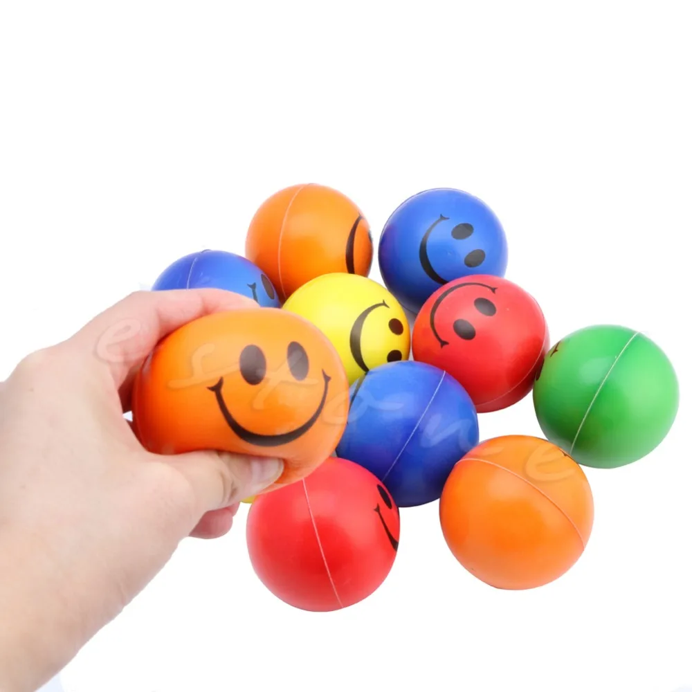 1 шт. смайлик ручной наручные Упражнение стресс мяч ослабитель настроение Squeeze Toy % 328/319