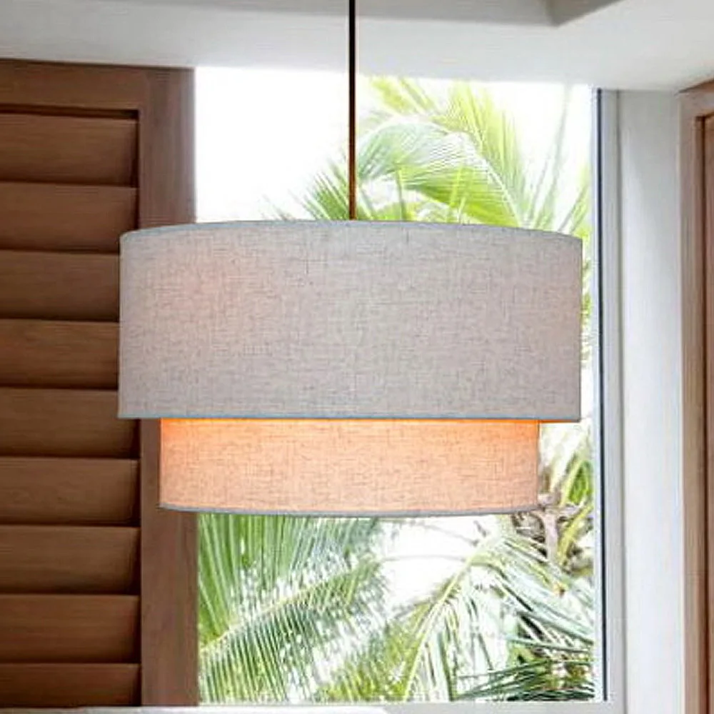 5 Tiered Fabric Ceiling Light Shade Modern Drum Design