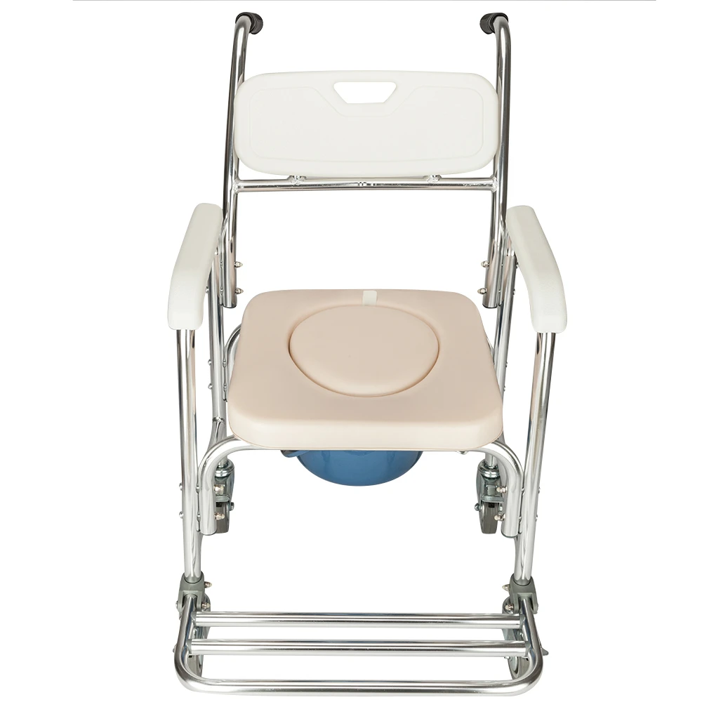 4 In 1 Aluminum Rolling Chair For Elderly Old People Handicapped Seniors Pregnant Women Bath Chairs Con Wheels White Us Stock Shampoo Chairs Aliexpress