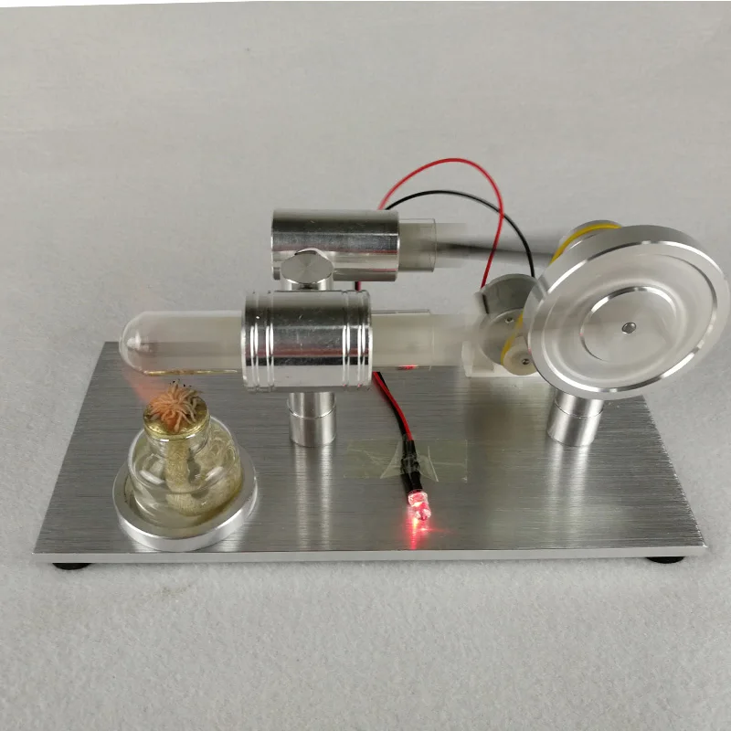 Dua Silinder DIY Stirling Mesin Eksternal Mesin Pembakaran Sekolah Demonstrasi Putih Peleton Lampu untuk Pendidikan TK T - Цвет: Single lamp